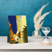 Jamaicaanse vrouw met fruit fotoplaat (Zijkant)