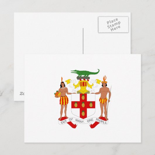 Jamaicaanse wapenschild briefkaart (Voorkant / Achterkant)