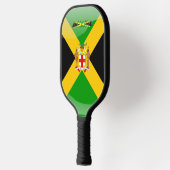 Jamaicaanse wapenschild pickleball paddle (Links)