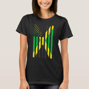 Jamaicaanse wortels Usa vlag erfgoed half Jamaica T-shirt