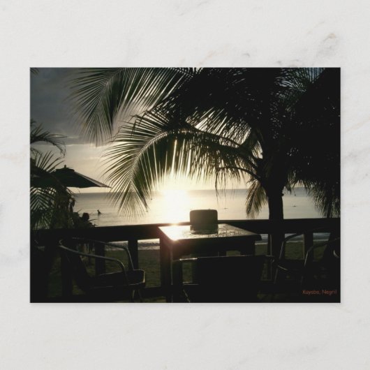 Jamaicaanse zonsondergang in het Negril-Briefkaart Briefkaart (Voorkant)