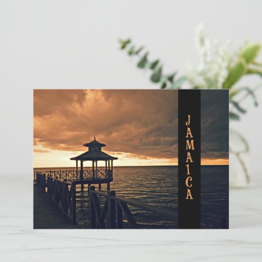 Jamaicaanse Zonsondergang Kaart (Staand voorkant)