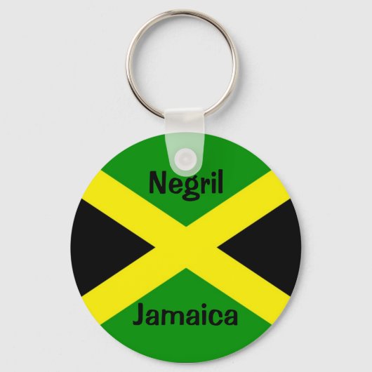 JamaicaFlag, Negril, Jamaica Sleutelhanger (Voorkant)