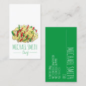 Jamaican Ackee and Saltfish Cod Food Caterer Chef Visitekaartje (Voorkant / Achterkant)