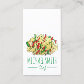 Jamaican Ackee and Saltfish Cod Food Caterer Chef Visitekaartje (Voorkant)