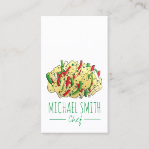 Jamaican Ackee and Saltfish Cod Food Caterer Chef Visitekaartje