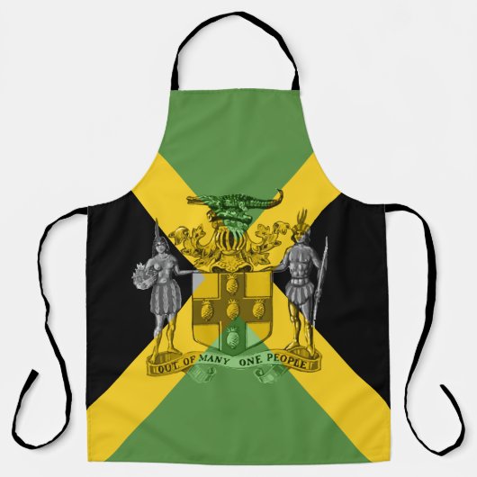 Jamaican All-Over Print Apron Schort (Voorkant)