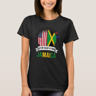 Jamaican American Patriot Heart is uit Jamaica Vl T-shirt