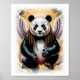 Jamaican Angel Panda Ontwerp op een Poster