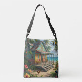 jamaican beach cottage crossbody tas (Achterkant)