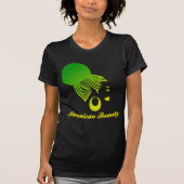 Jamaican Beauty Black Tshirt Green en Yellow (Voorkant)