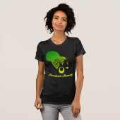 Jamaican Beauty Black Tshirt Green en Yellow (Voorkant volledig)