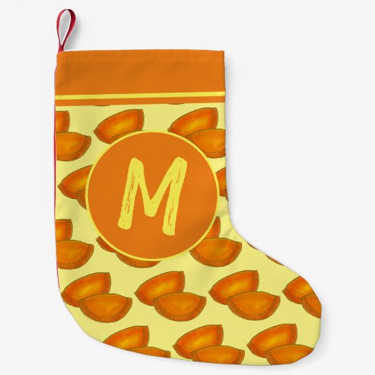 Jamaican Beef Patties Caribbean Restaurant Food Kleine Kerstsok (Voorkant)