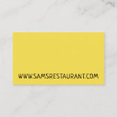 Jamaican Beef Patty Caribbean Restaurant Food Visitekaartje (Achterkant)