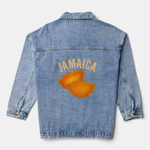 Jamaican Beef Patty Patties Food Cooking JAMAICA Denim Jacket