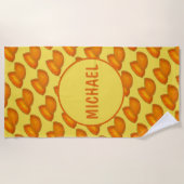 Jamaican Beef Patty Patties Pastry Persoonlijk Strandlaken (Voorkant)