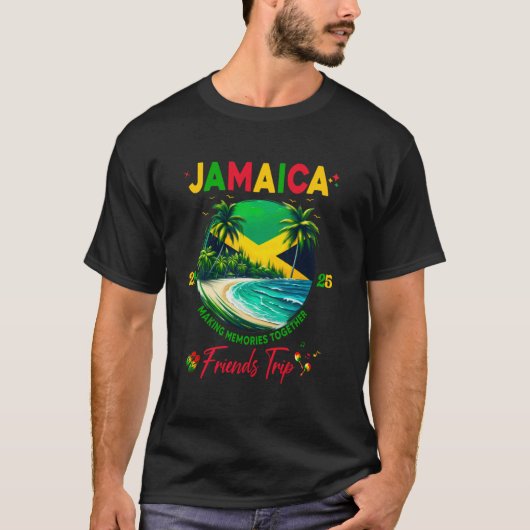 Jamaican Birthday Besties Jamaica Vacation Matchin T-shirt (Voorkant)