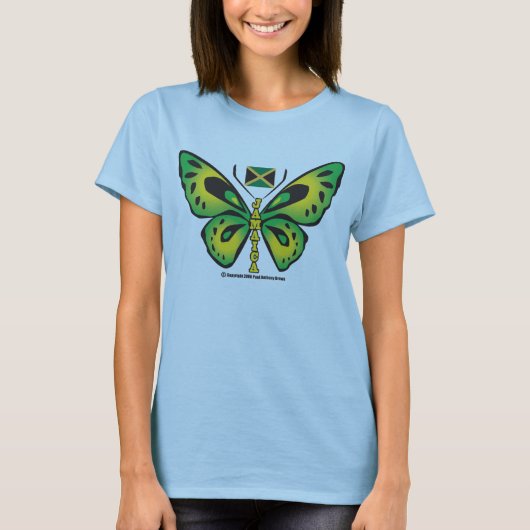Jamaican Butterfly T-shirt (Voorkant)