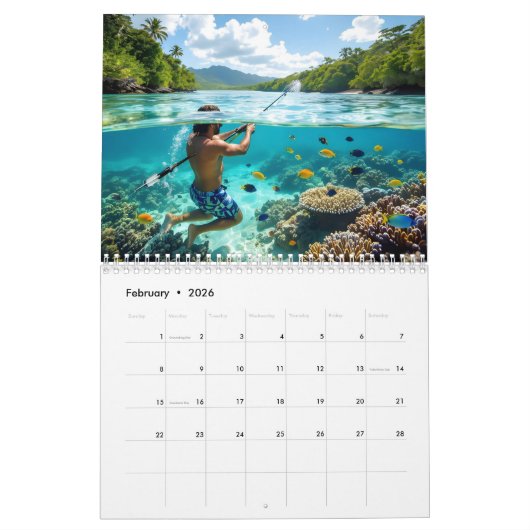 Jamaican calendar kalender (Feb 2026)
