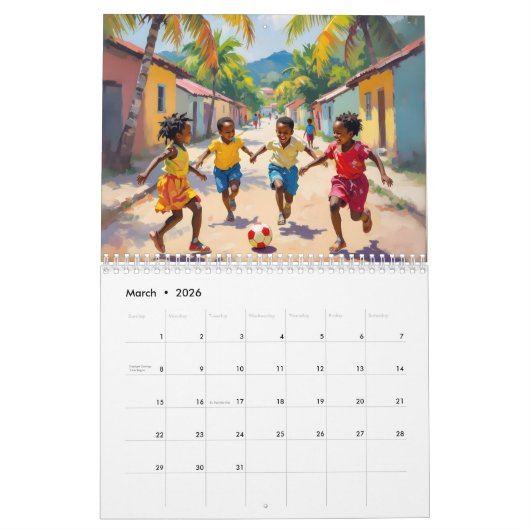 Jamaican calendar kalender (Mar 2026)