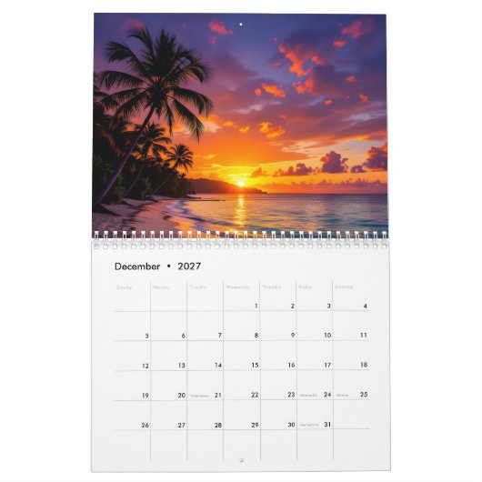 Jamaican calendar kalender (Dec 2027)