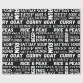 Jamaican Caribbean Chef Patroon Verjaardag Cadeaupapier (Vlak)