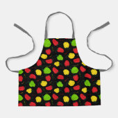 Jamaican Chef Scotch Bonnet Chili Peppers Pattern Schort (Voorkant)