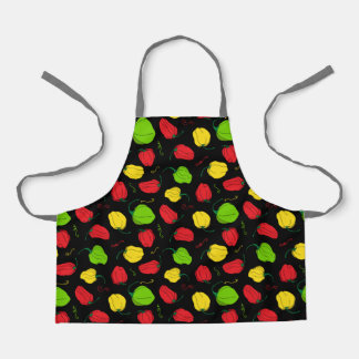 Jamaican Chef Scotch Bonnet Chili Peppers Pattern Schort