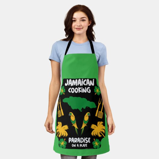Jamaican Cooking Foodie Gifts Schort (Gedragen)