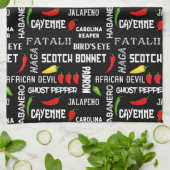 Jamaican Cooking Hot Chili Chillies Patroon Theedoek (Gevouwen)