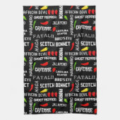 Jamaican Cooking Hot Chili Chillies Patroon Theedoek (Verticaal)