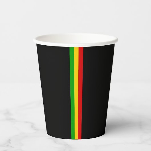 Jamaican Cute Rasta Man Personalized Papieren Bekers (Achterkant)