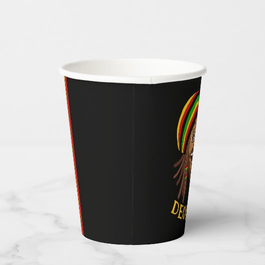 Jamaican Cute Rasta Man Personalized Papieren Bekers (Rechts)