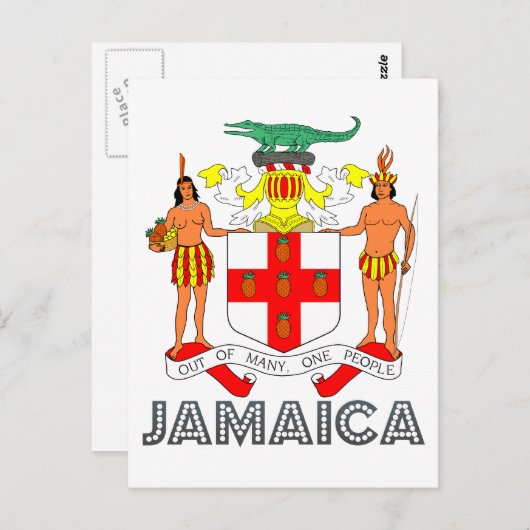 Jamaican Emblem Briefkaart (Voorkant / Achterkant)