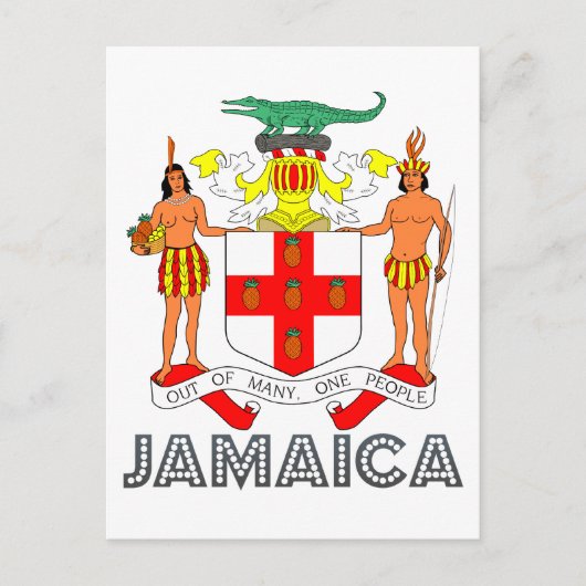 Jamaican Emblem Briefkaart (Voorkant)