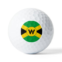 Jamaican Flag Add Your Initial Monogram