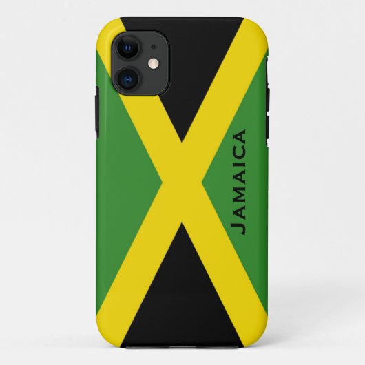 Jamaican Flag Black Green Yellow Jamaica Case-Mate iPhone Case (Achterkant)