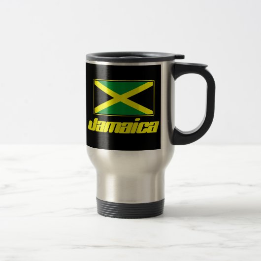 Jamaican Flag Black Travel Mug Reisbeker (Rechts)