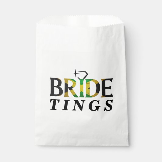 Jamaican Flag Bride Wedding Bachelorette Jamaica Bedankzakje (Voorkant)