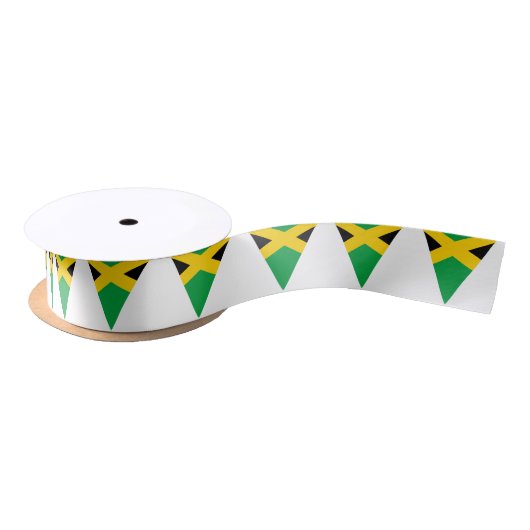 Jamaican Flag Bunting Style Cake Satijnen Lint (Spoel)