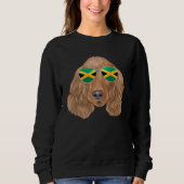 Jamaican Flag Cocker Spaniel Dog Jamaica Pocket Trui (Voorkant)