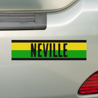 Jamaican Flag Coloured Striped Custom Bumpersticker