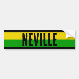Jamaican Flag Coloured Striped Custom Bumpersticker