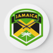 Jamaican Flag Crest Style Grote Klok (Voorkant)