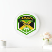 Jamaican Flag Crest Style Grote Klok (Huis)