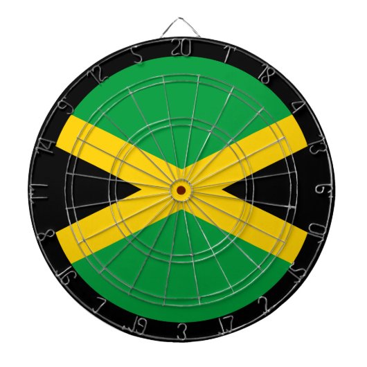 Jamaican Flag Dartboard & Jamaica/game board Dartbord (Voorkant)