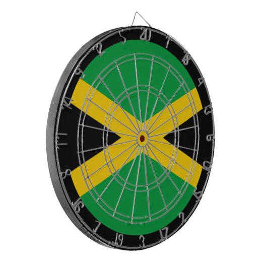 Jamaican Flag Dartboard & Jamaica/game board Dartbord (Voorkant Links)