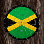 Jamaican Flag Dartboard & Jamaica/game board Dartbord<br><div class="desc">Dartboard: Jamaica & Jamaicaanse vlagdonkers,  familieklepjes - hou van mijn land,  zomerspelen,  vakantie,  vaders dag,  verjaardagsfeest,  universiteitsstudenten/sportfans</div>