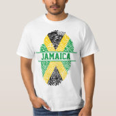 JAMAICAN FLAG FINGERPRINT T-SHIRT (Voorkant)