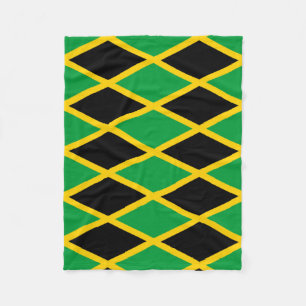 Jamaican Flag Fleece Throw Blanket Deken